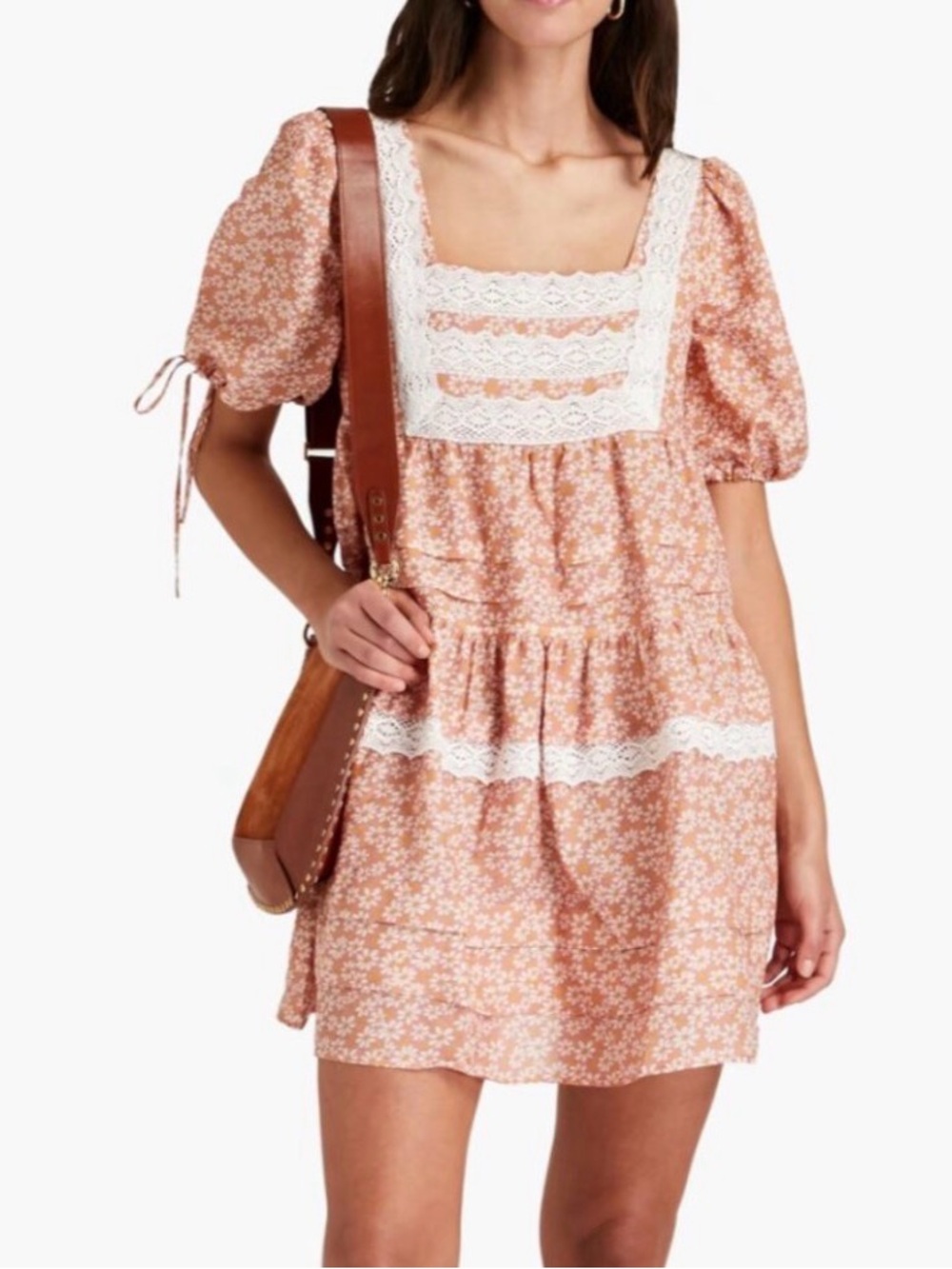Maje Radola Linen Blend Minidress cottage boho designer rt $498 sz 40